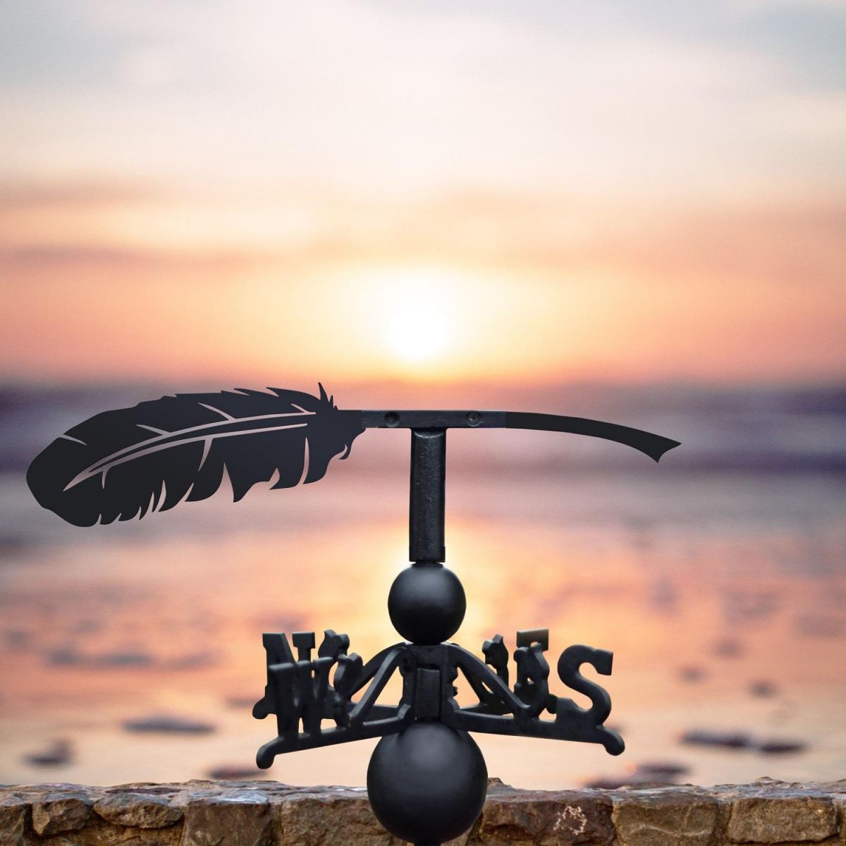 Weathervane with Feather