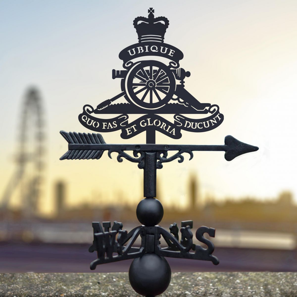 Royal Artillery Emblem Cast Iron Weathervane