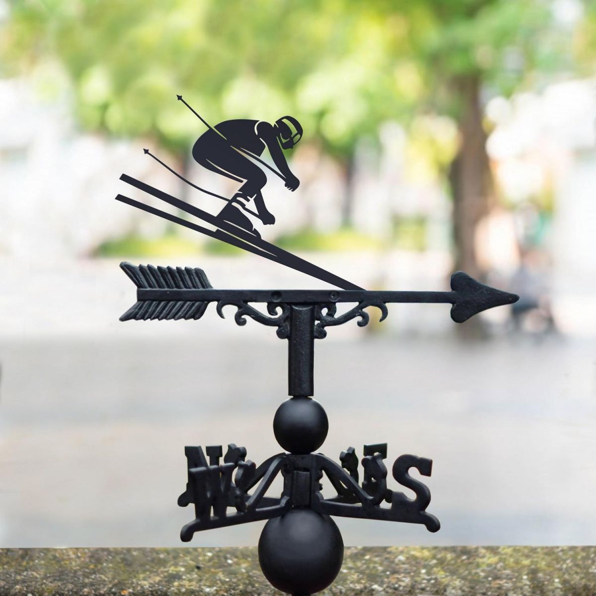 Skiing Weathervane 