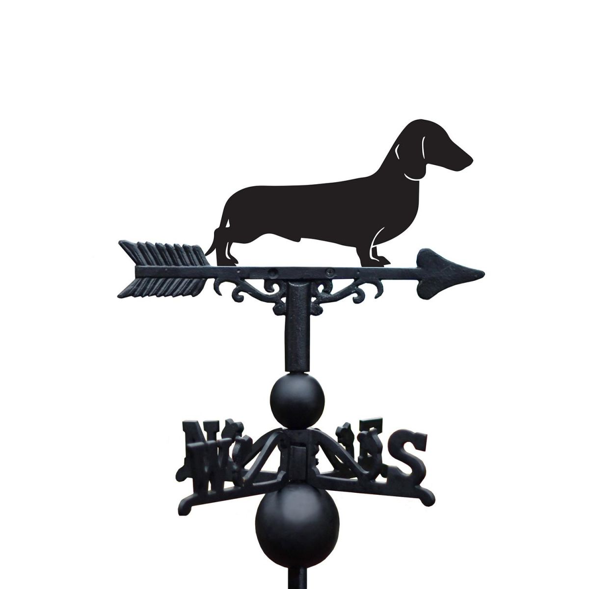Dachshund Weathervane Created Out of Iron