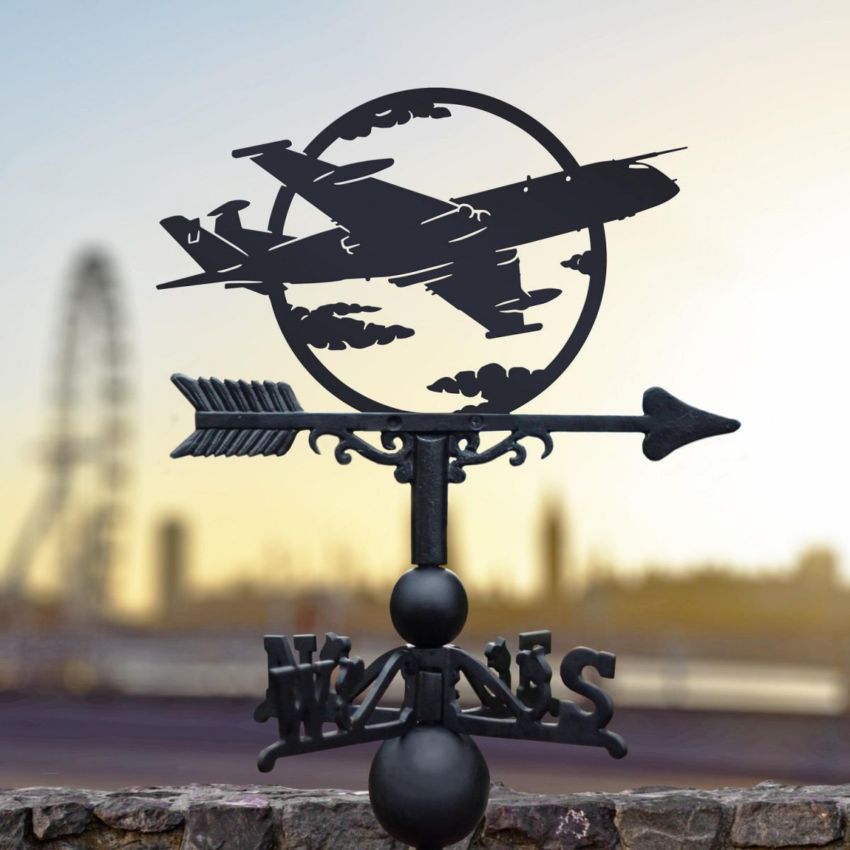 Nimrod Aircraft Weathervane in Black Finish 