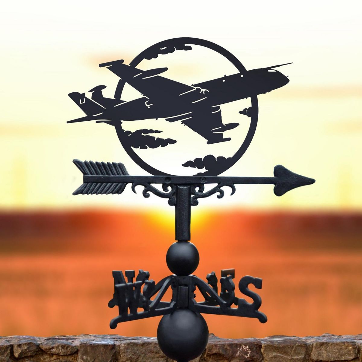 Nimrod Aircraft Weathervane in Black 