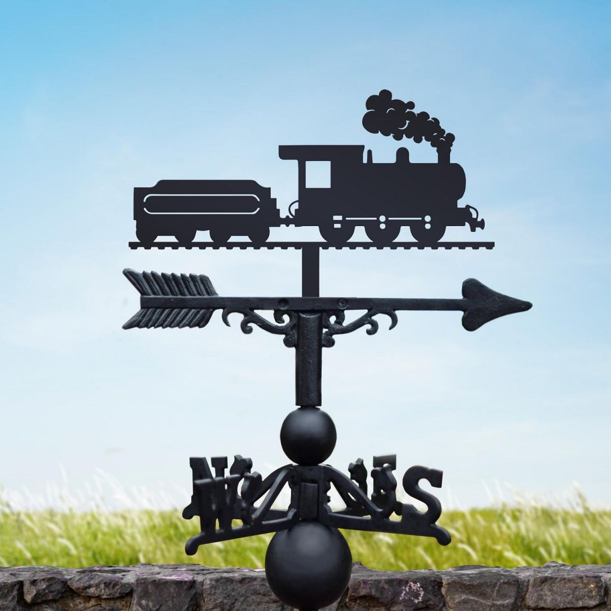 Weathervane with Children"s Steam Train Design