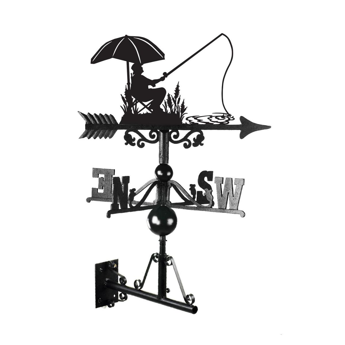 Sitting & Fishing Weathervane in Full 