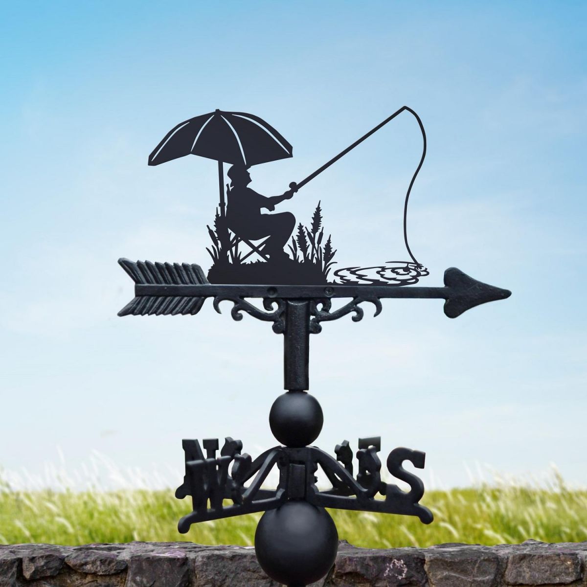 Sitting & Fishing Weathervane