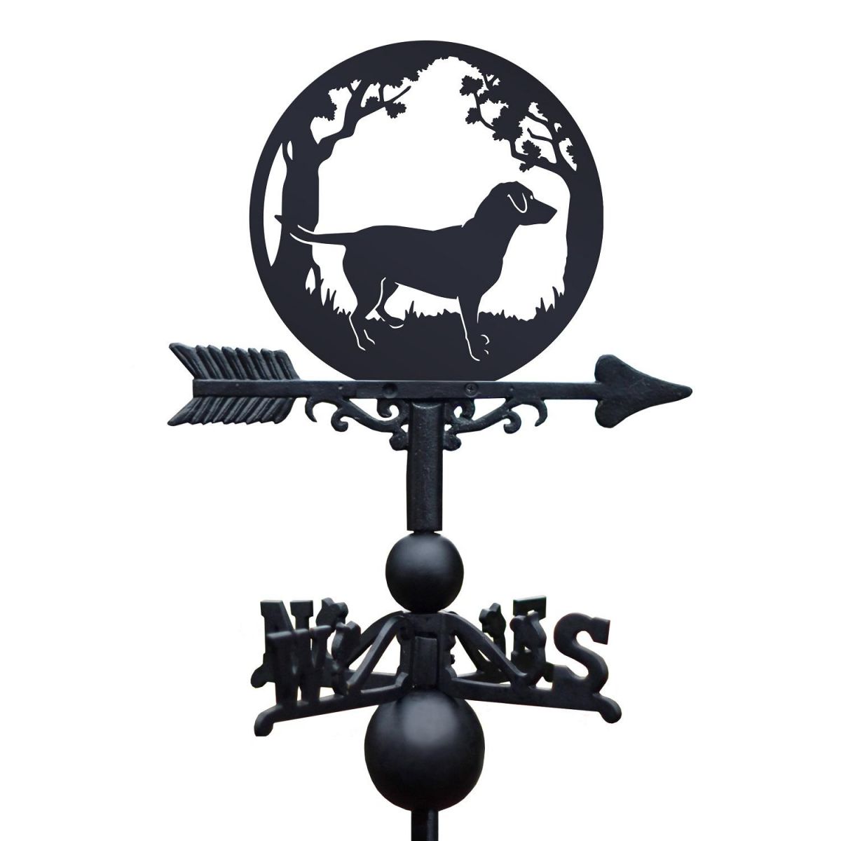 Labrador & Oak Trees Weathervane 
