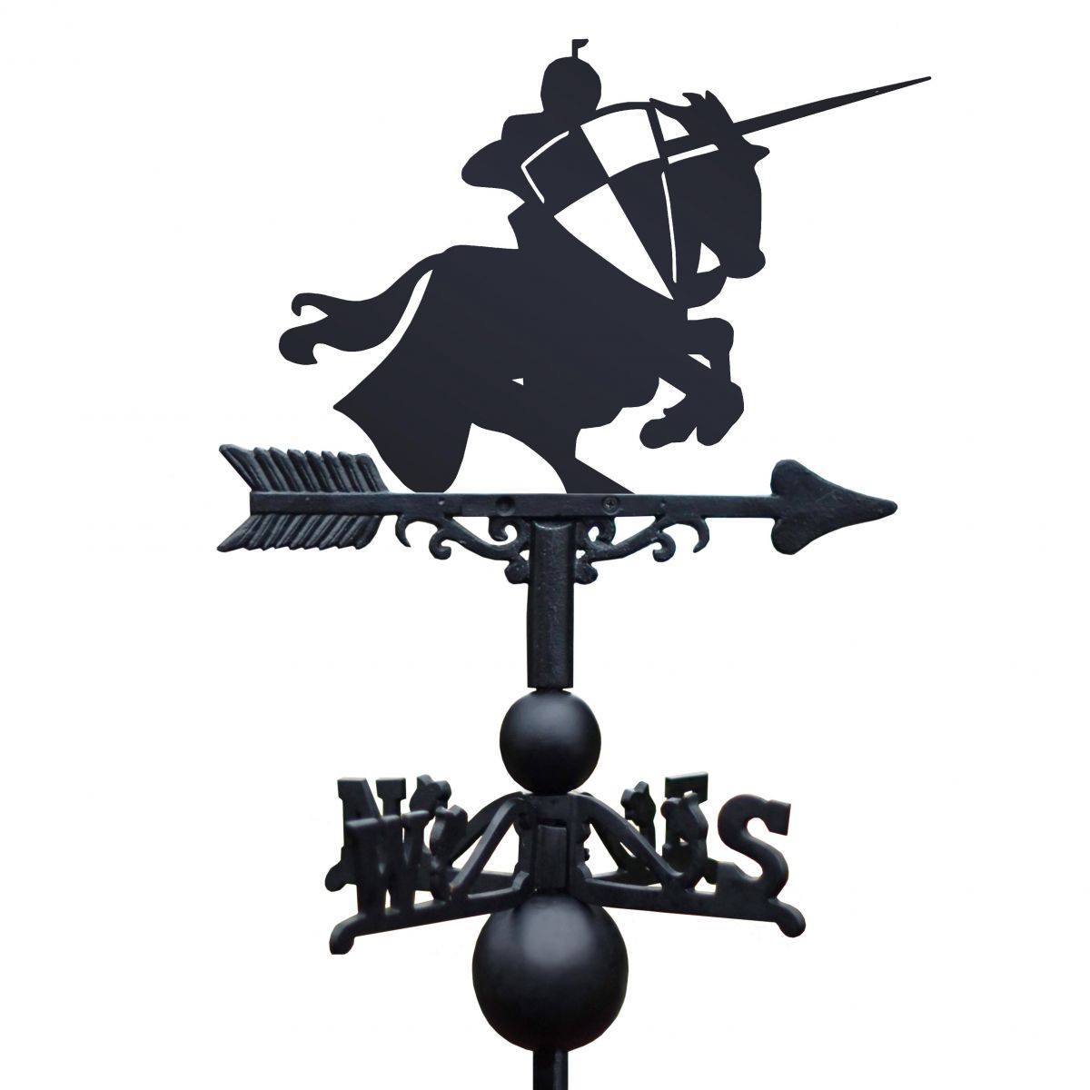 Jousting Knight Weathervane Finished in Black
