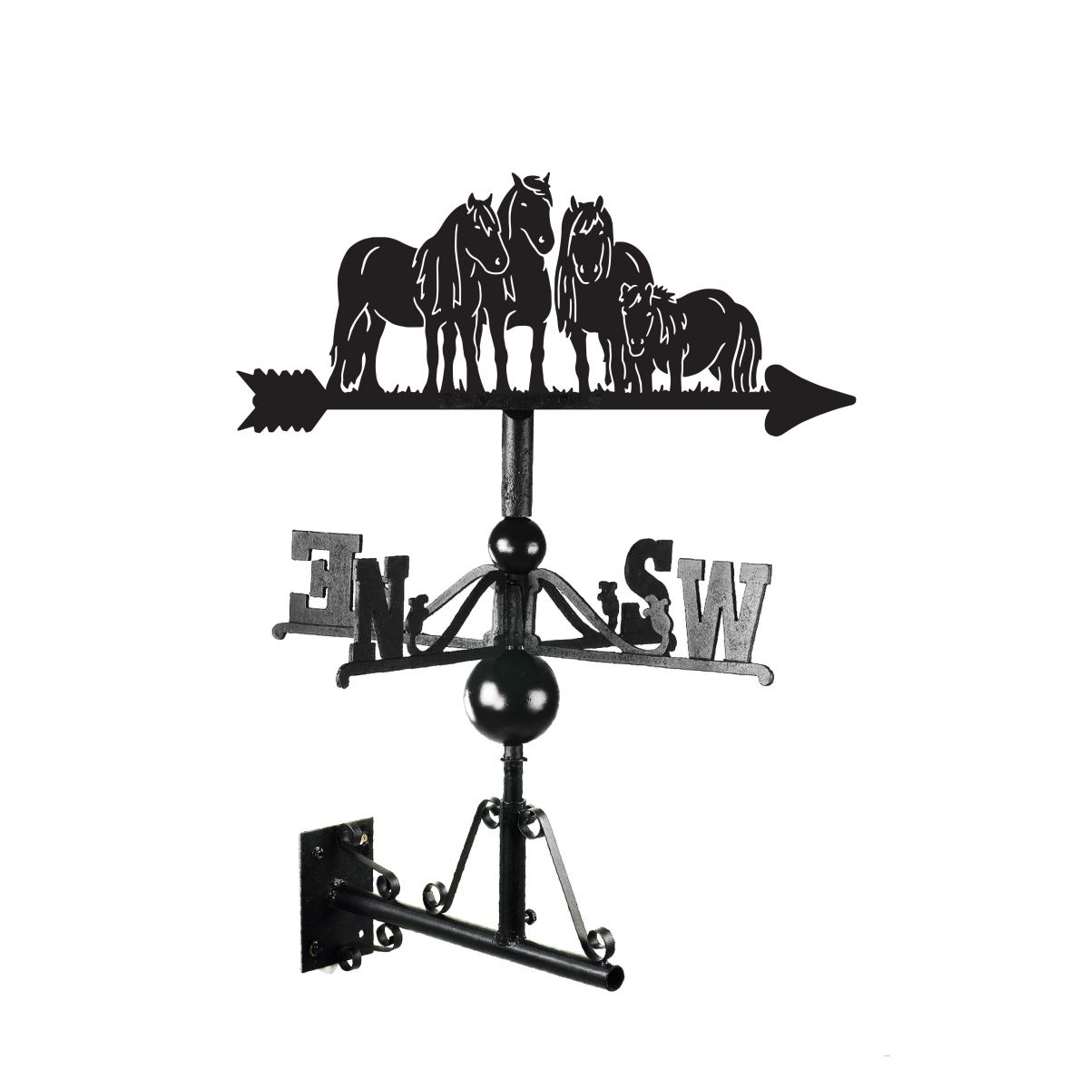Shetland Ponies Weathervane Created From Cast Iron