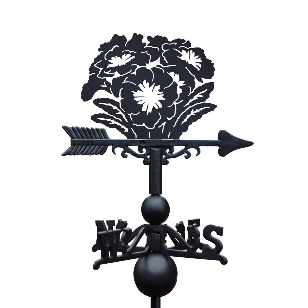 Primrose Weathervane on White Background