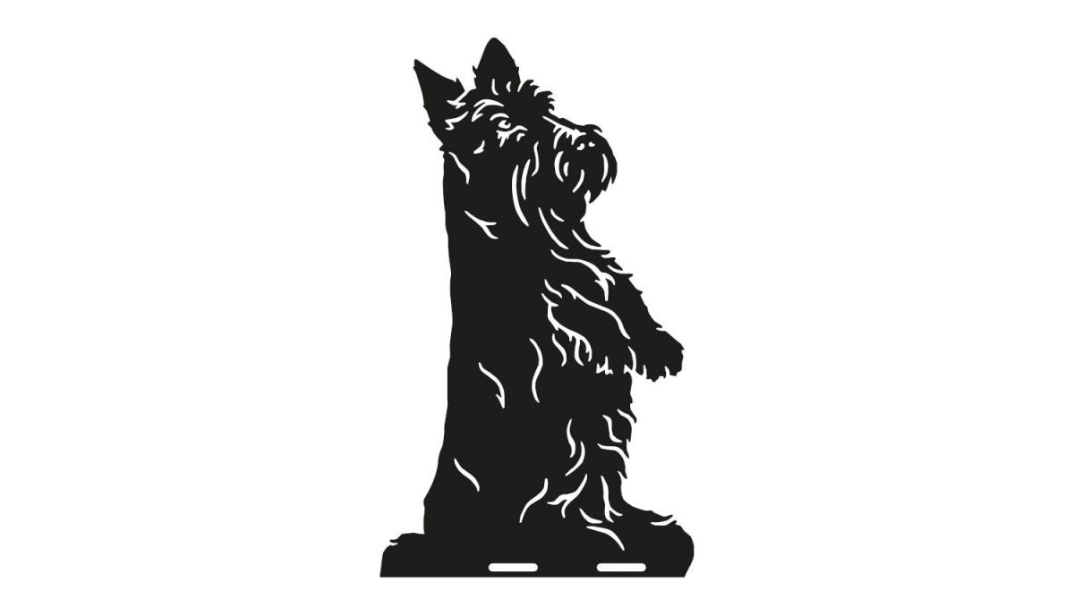 Close-Up of Scottish Terrier Topper for Weathervane