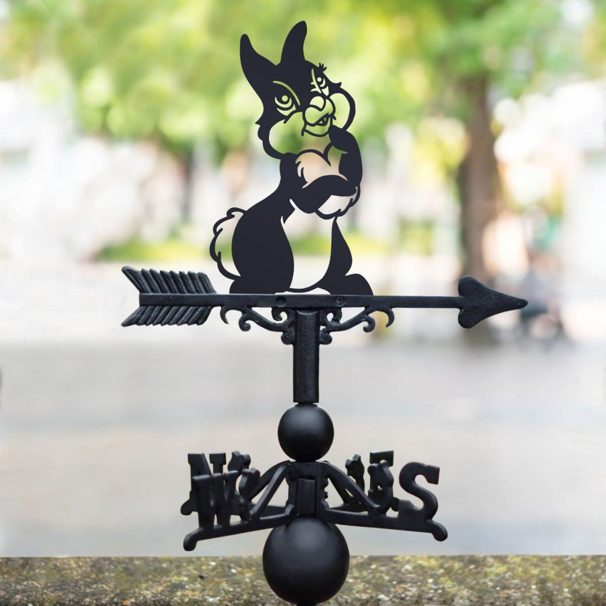 Cartoon Rabbit Weathervane in Location