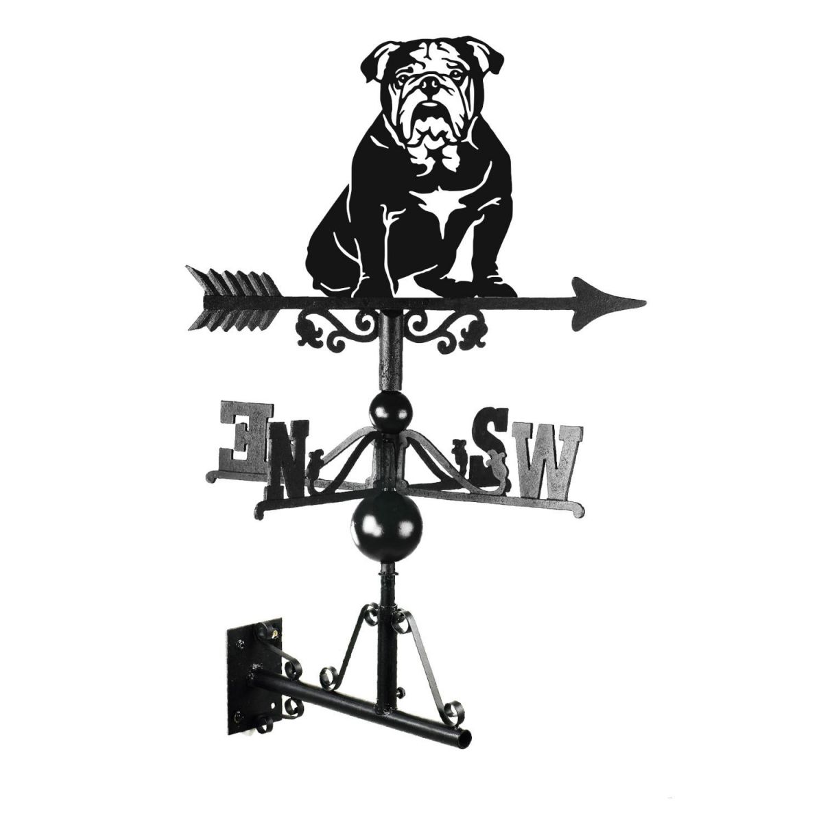 English Bulldog Weathervane Mounted