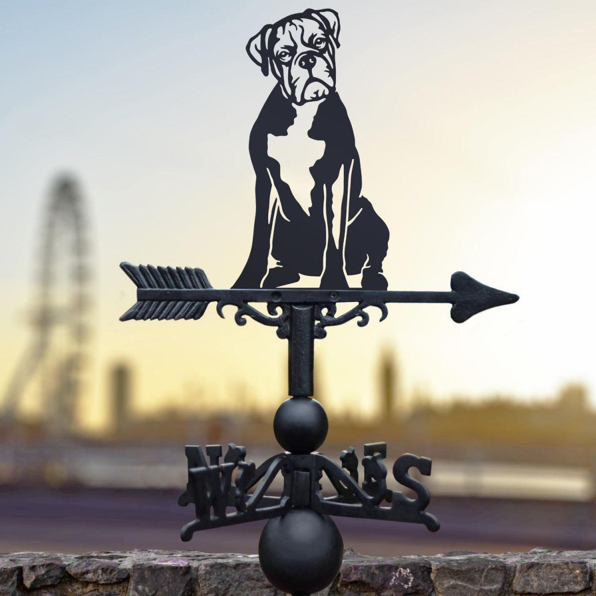 Sitting Boxer Dog Weathervane