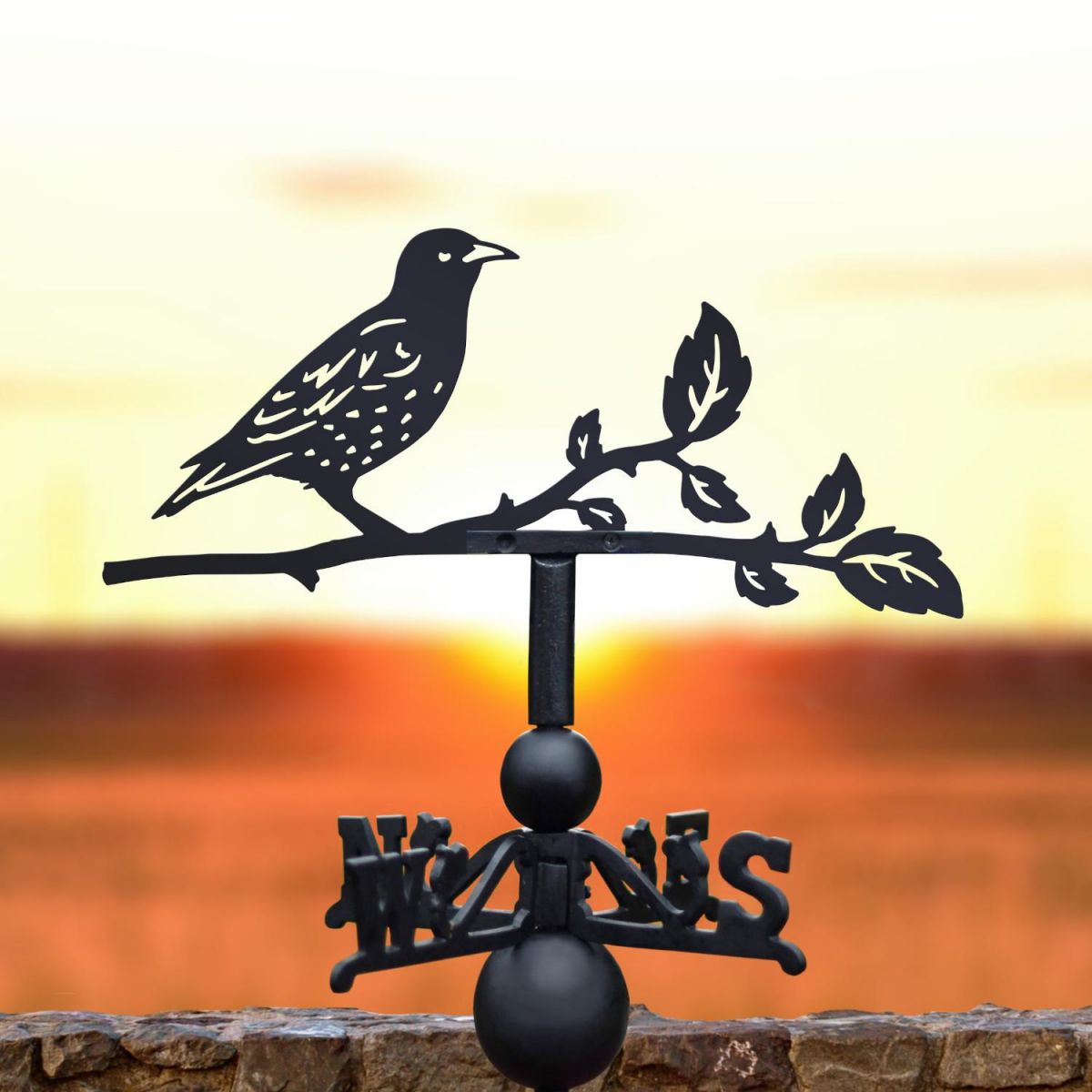 Starling Weathervane at Sunset