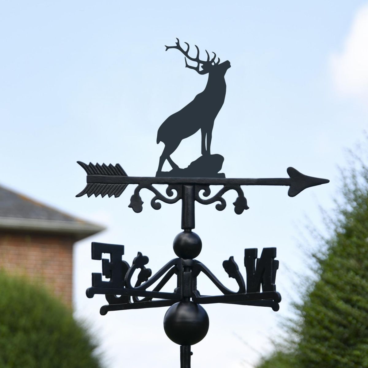 Close-Up of Stag Topper on Free Standing Weathervane to Scale