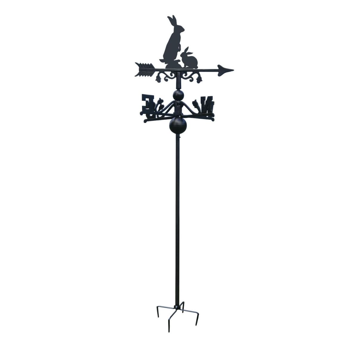Rabbit Free Standing Weathervane on White Background
