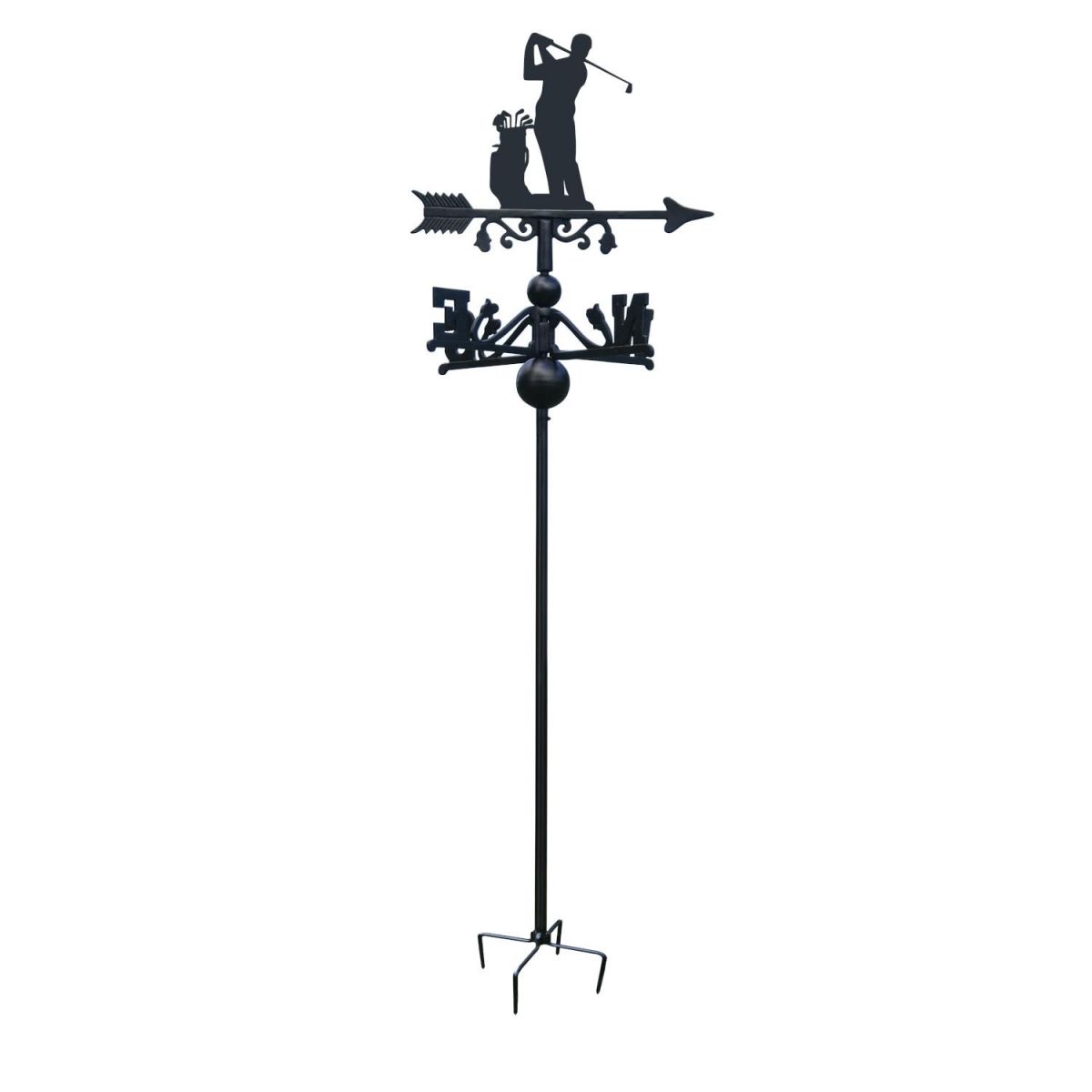 Golfer Free Standing Weathervane on White Background