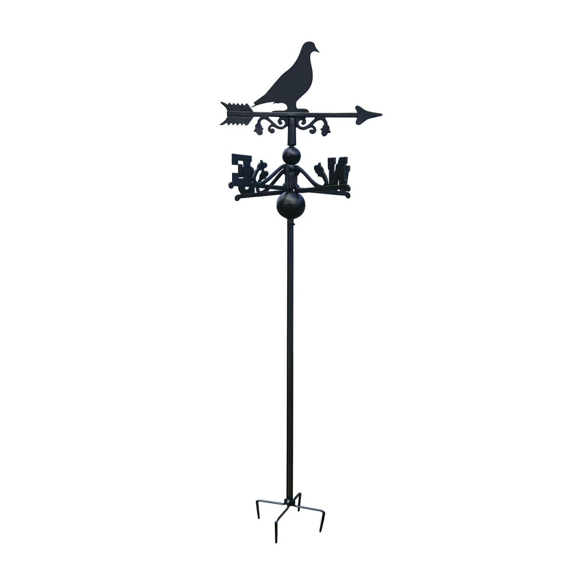 Pigeon Free Standing Weathervane in Black