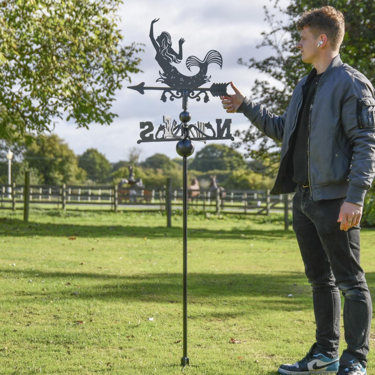 Mermaid Free Standing Weathervane to Scale