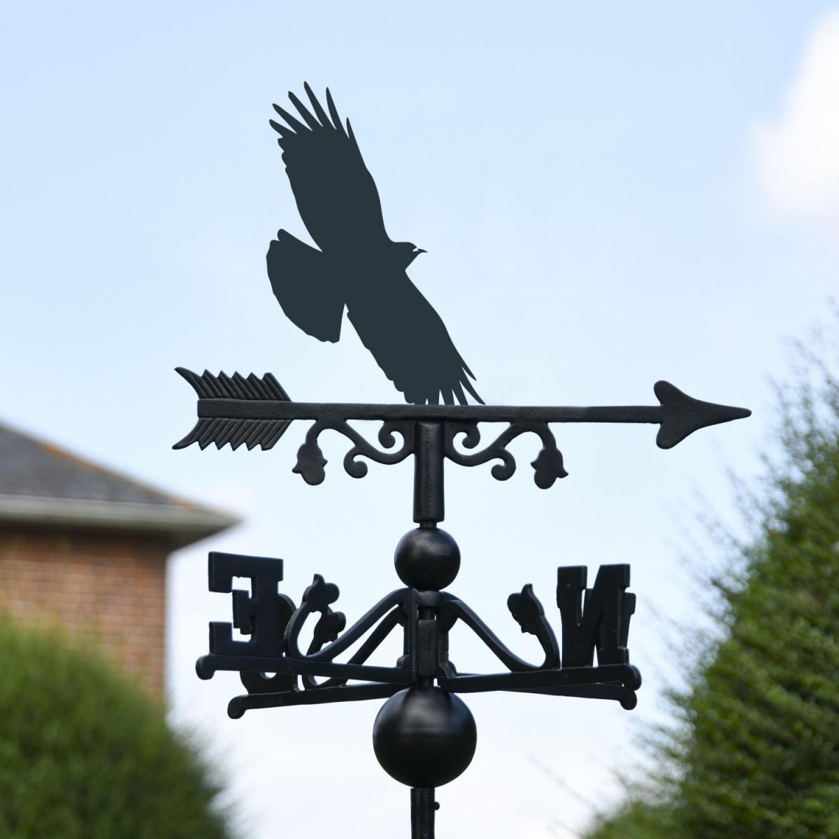 Close-Up of Cornish Chough Topper on Free Standing Weathervane