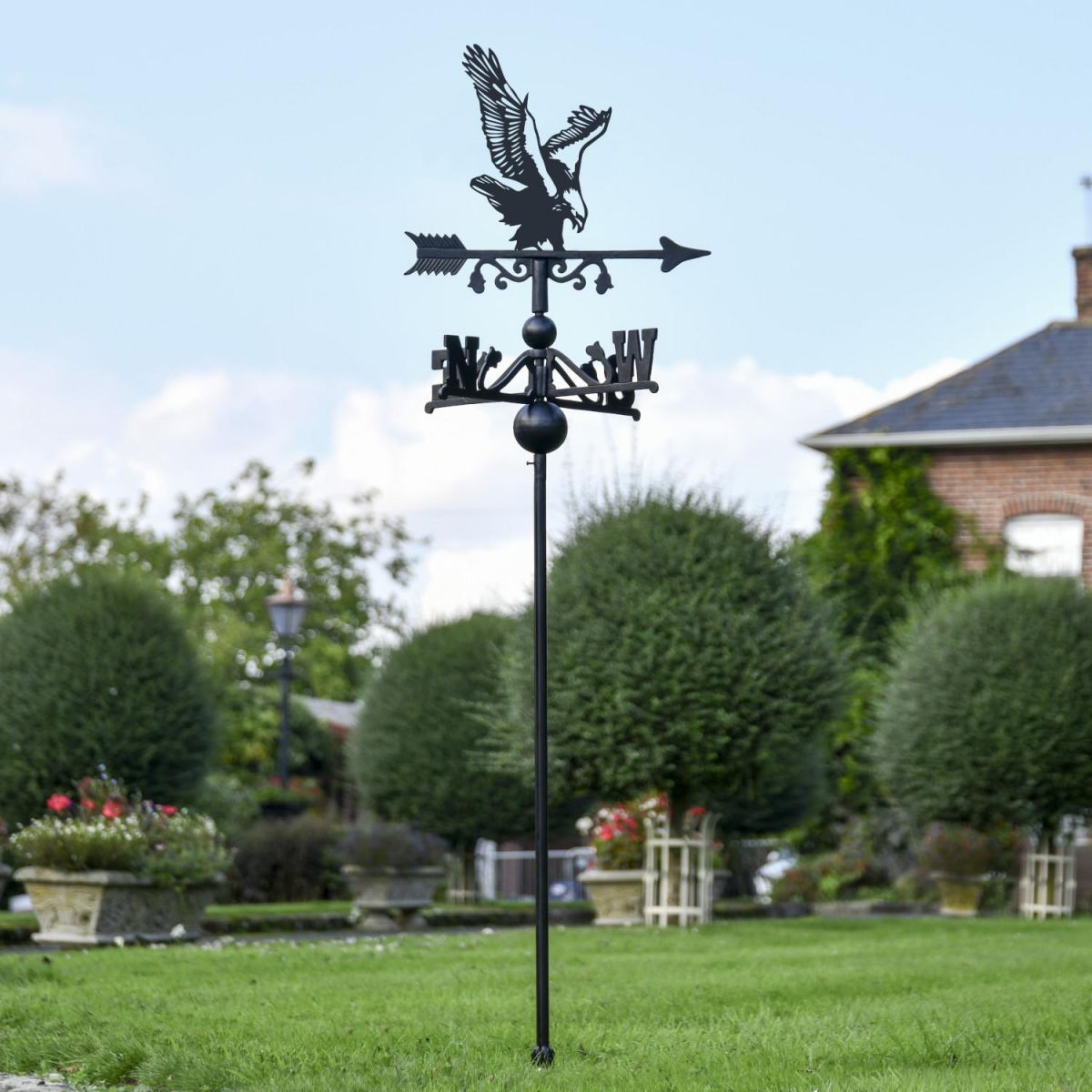 Eagle Free Standing Weathervane in Use in the Garden 1