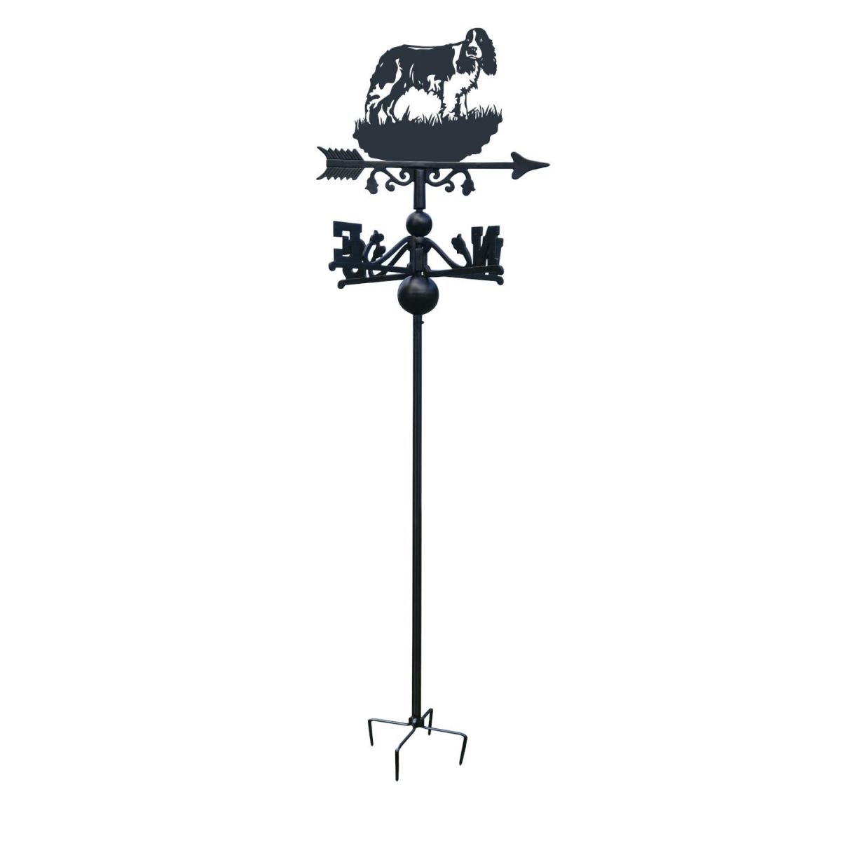Springer Spaniel Free Standing Weathervane on White Background