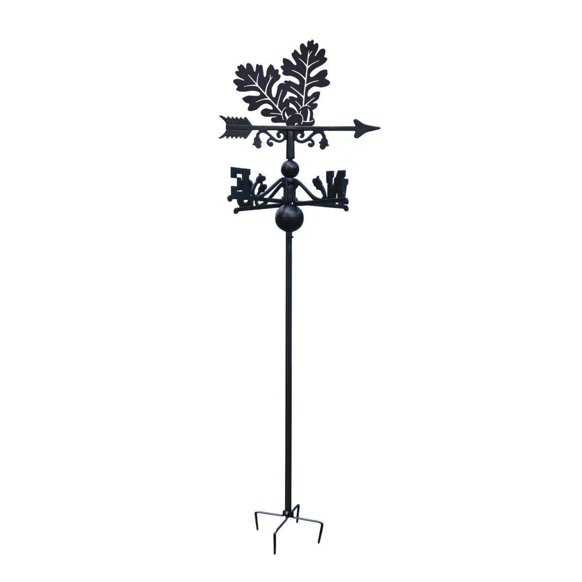 Oak Leaves Free Standing Weathervane on White Background