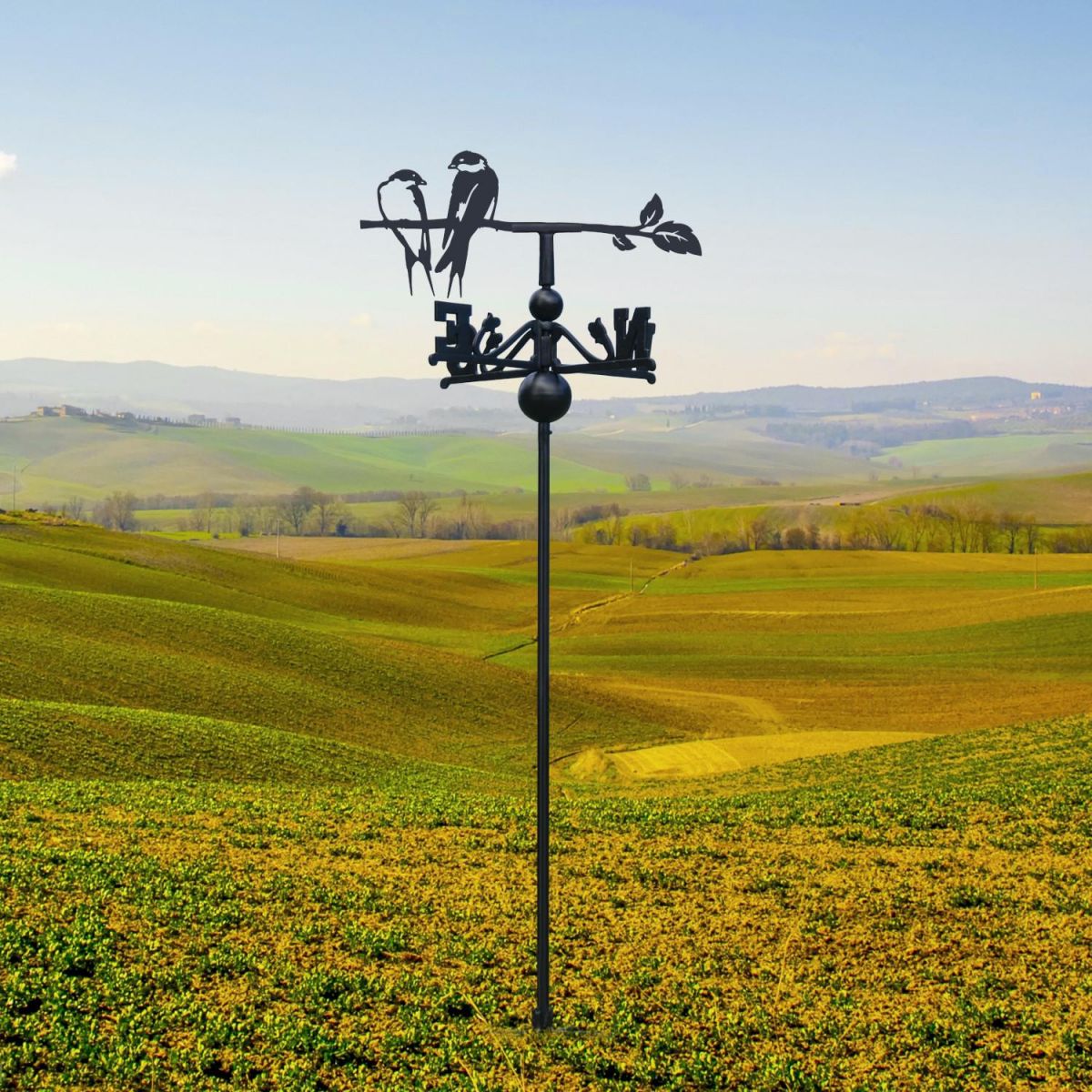 Swallow Free Standing Weathervane in Situ