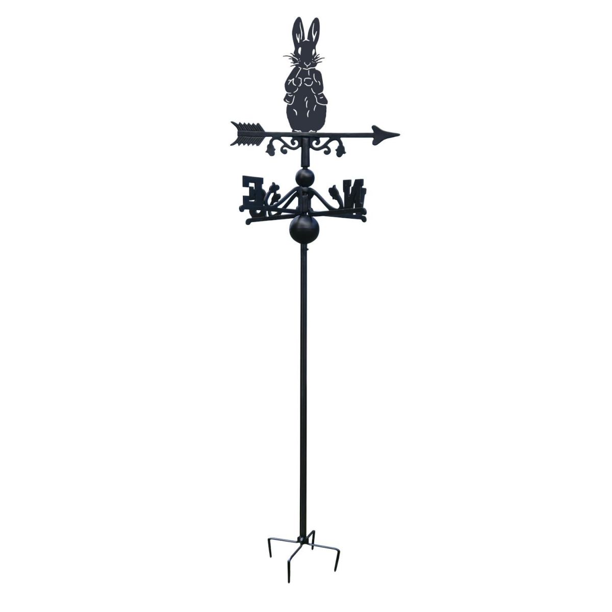 Mr Rabbit Free Standing Weathervane on White Background