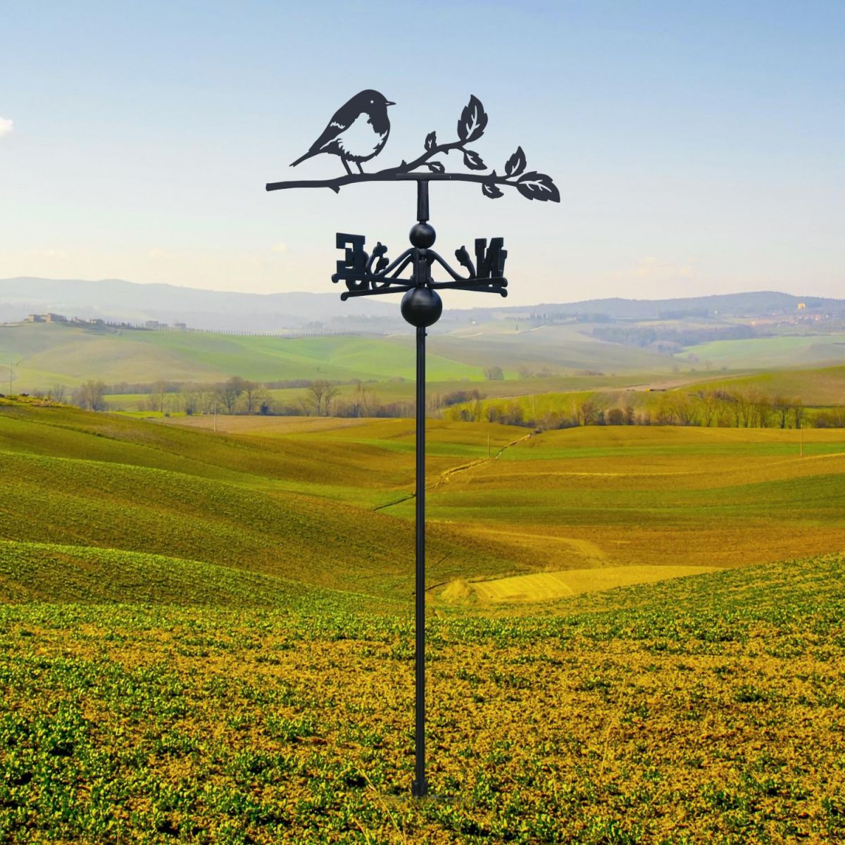 Robin Free Standing Weathervane in Situ