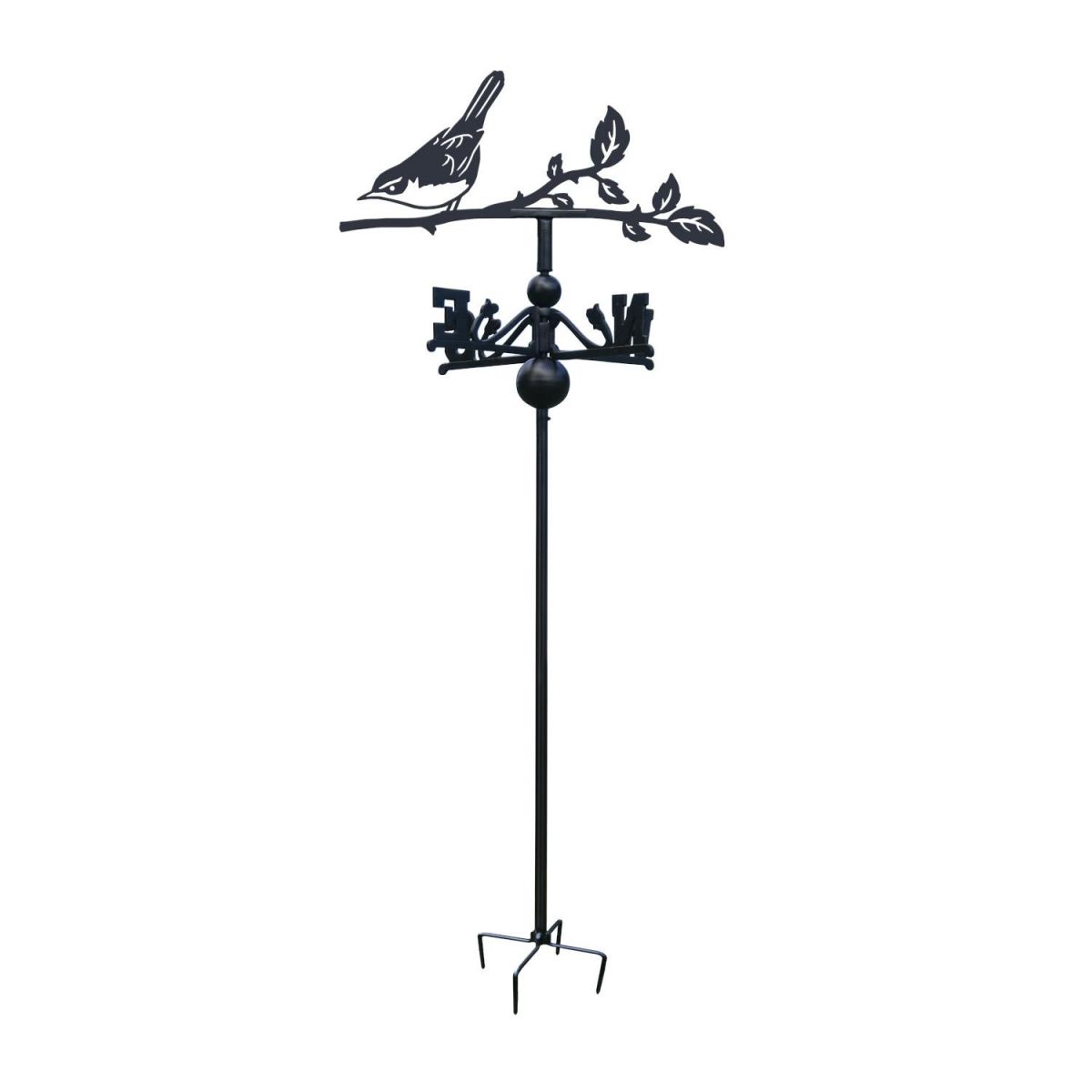 Cetti"s Warbler Free Standing Weathervane on White Background