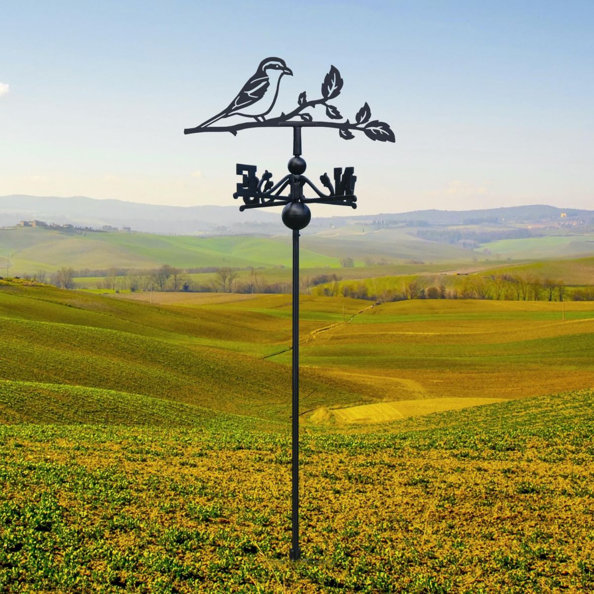 Free Standing Weathervane with Great Grey Shrike Motif