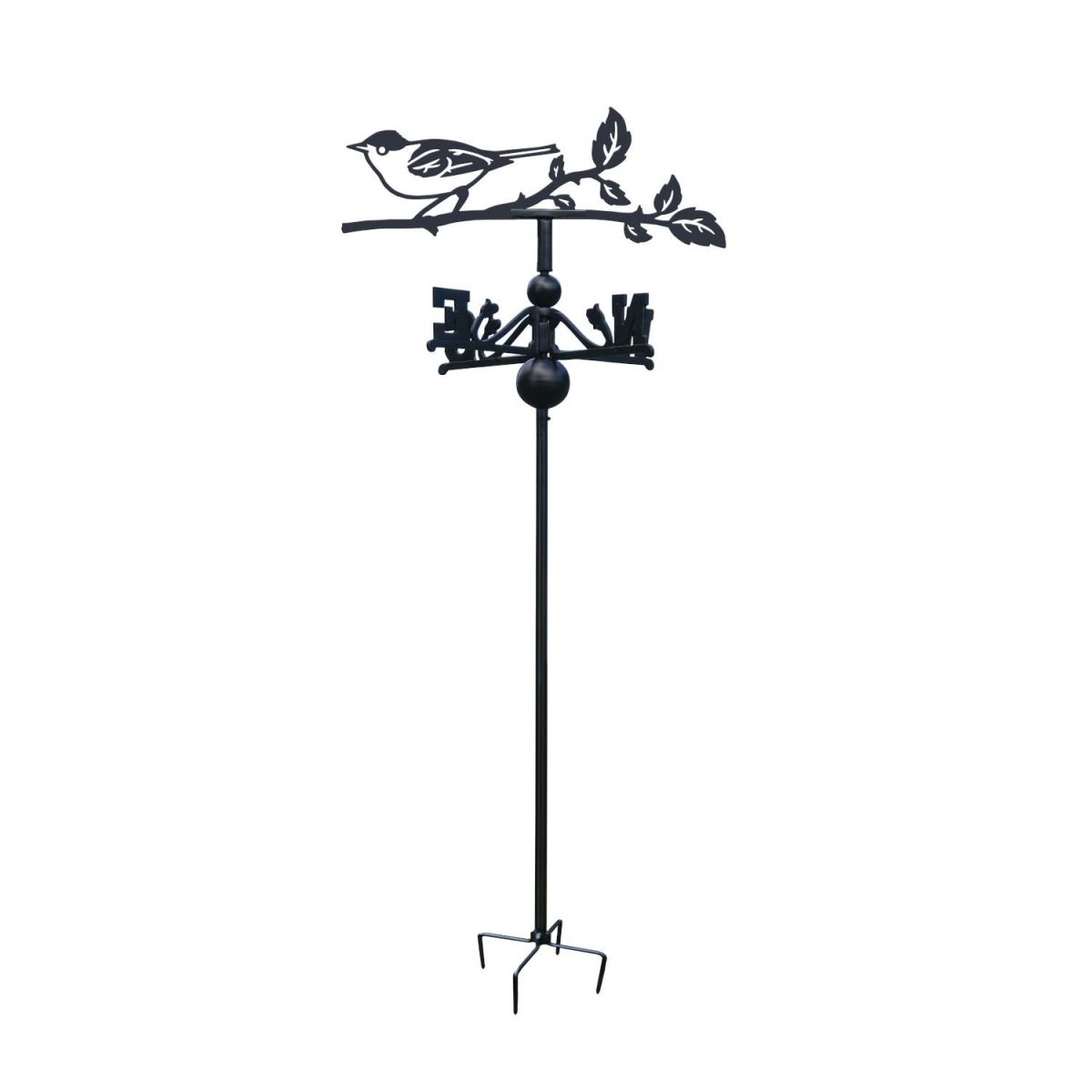 Blackcap Free Standing Weathervane on White Background