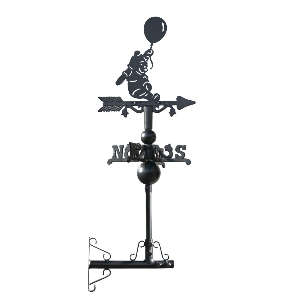 Mounted Bear & Balloon on Mini Weathervane