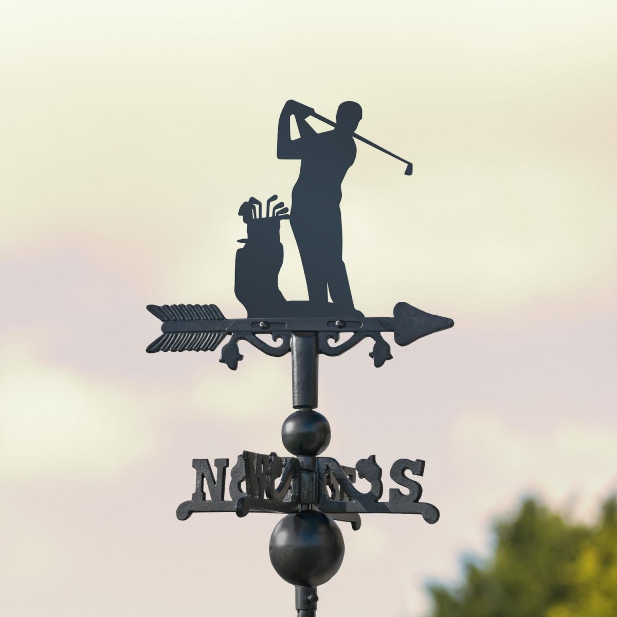 Mini Weathervane with Golf Motif 
