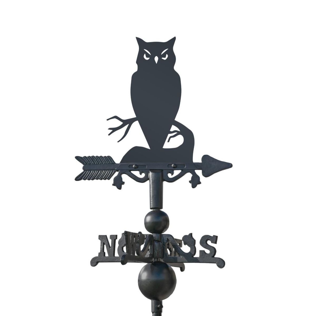 Owl on Mini Weathervane on White Background
