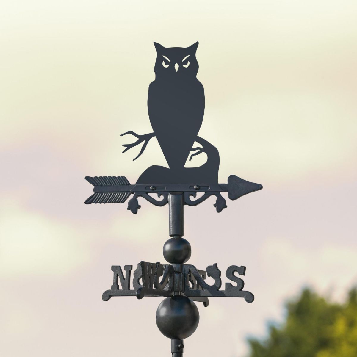 Mini Weathervane with Owl Motif 