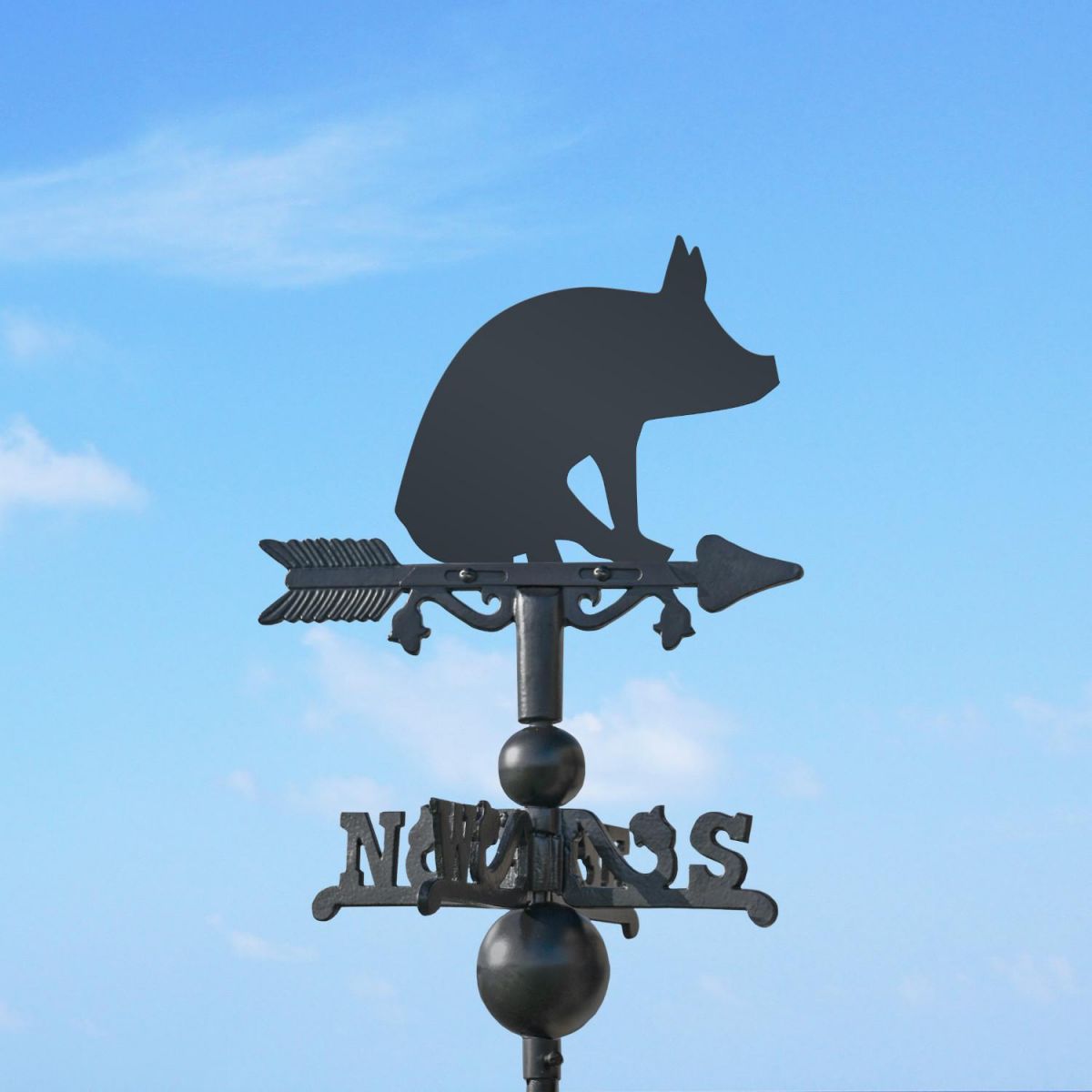 Pig Miniature Weathervane in Situ