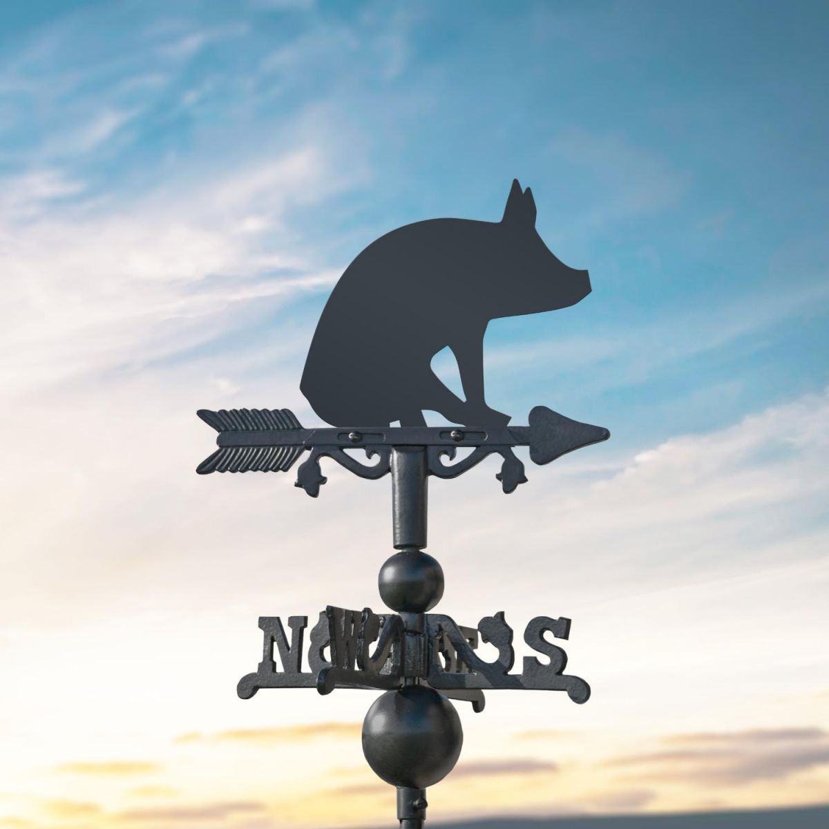 Miniature Weathervane with Pig Motif