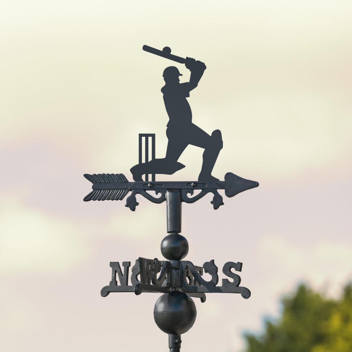 Mini Weathervane with Cricketer Motif 