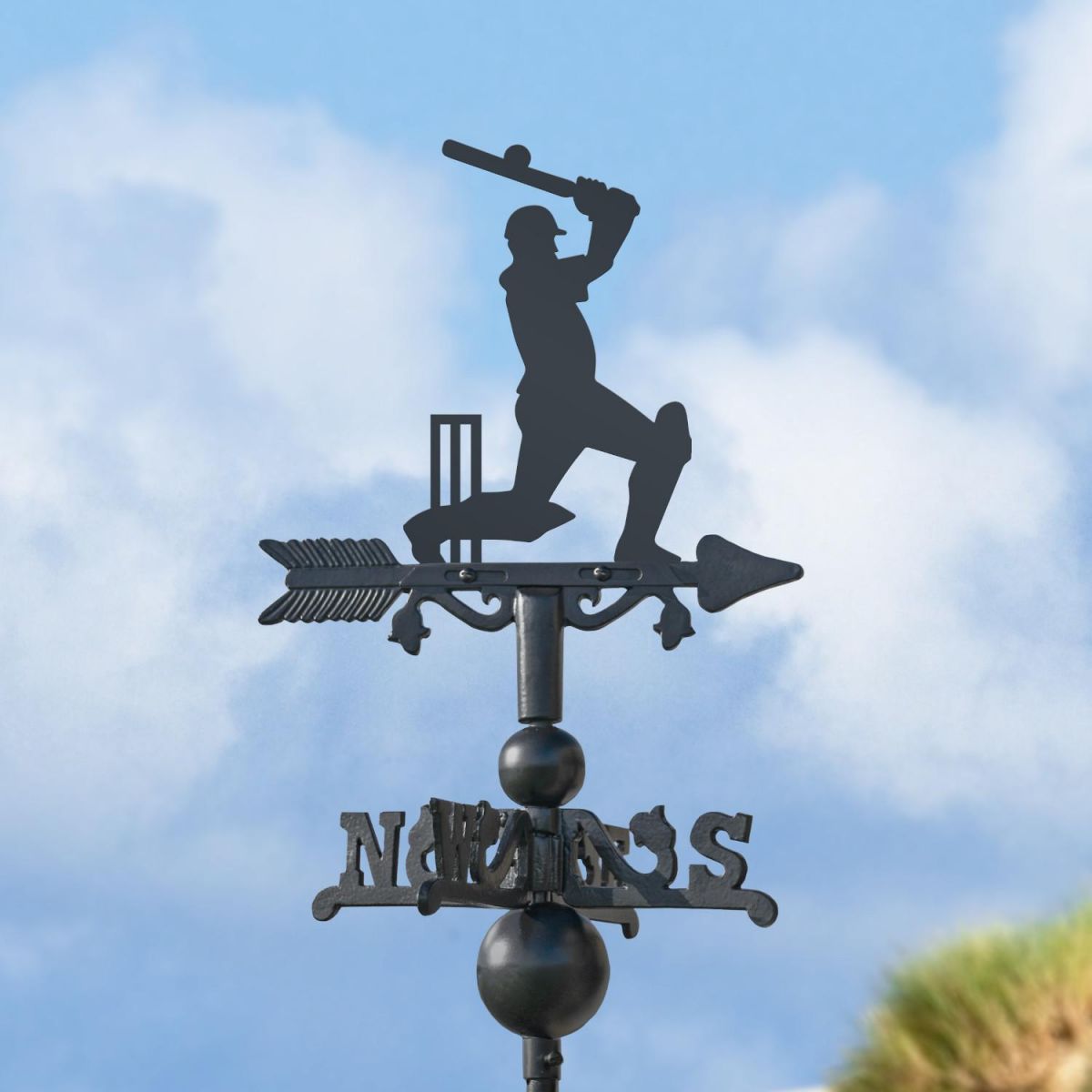 Miniature Weathervane with Cricketer 