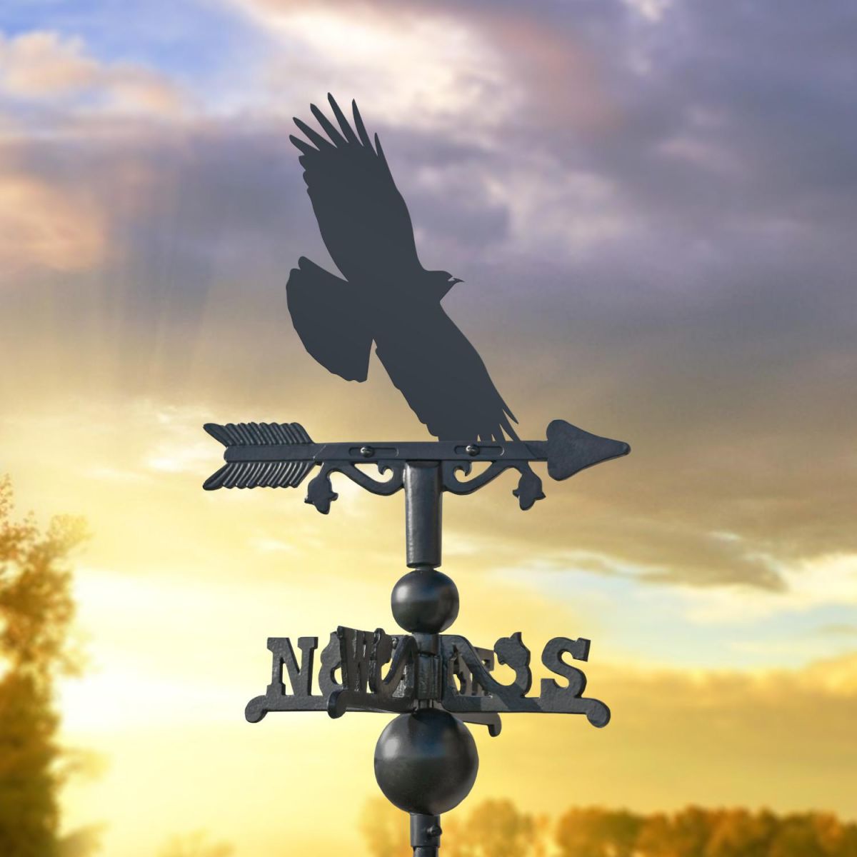 Miniature Weathervane with Cornish Chough Design 