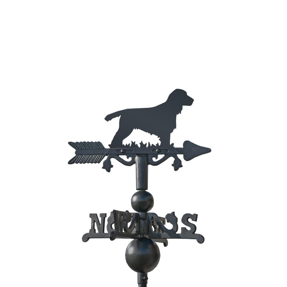 Cocker Spaniel Miniature Weathervane on White Background