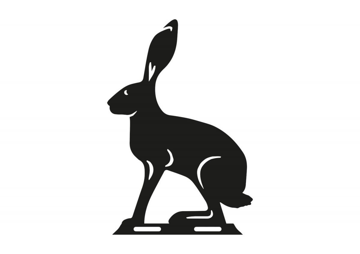 Close-Up of Hare Topper for Miniature Weathervane