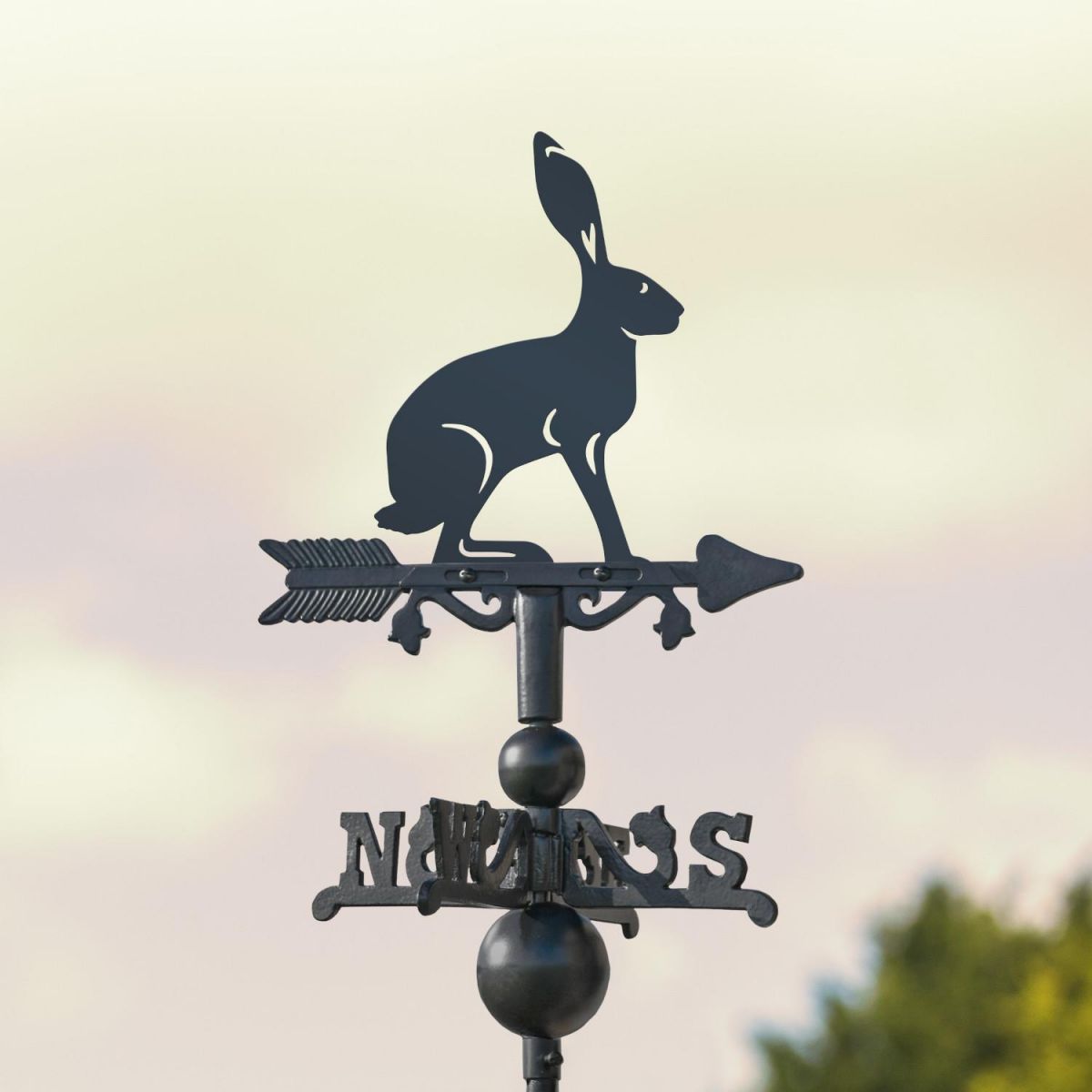 Mini Weathervane with Hare Motif 