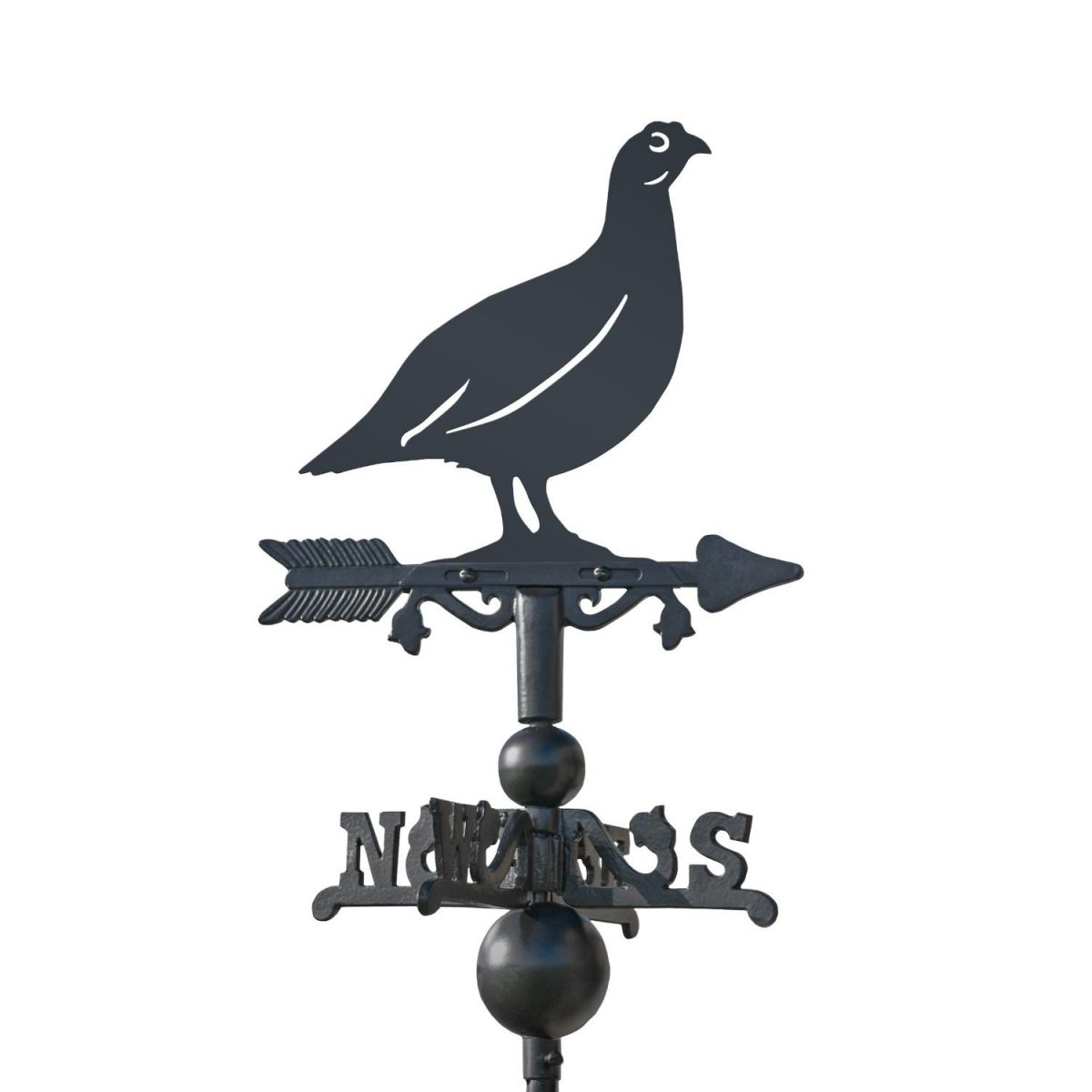 Red Grouse Miniature Weathervane on White Background
