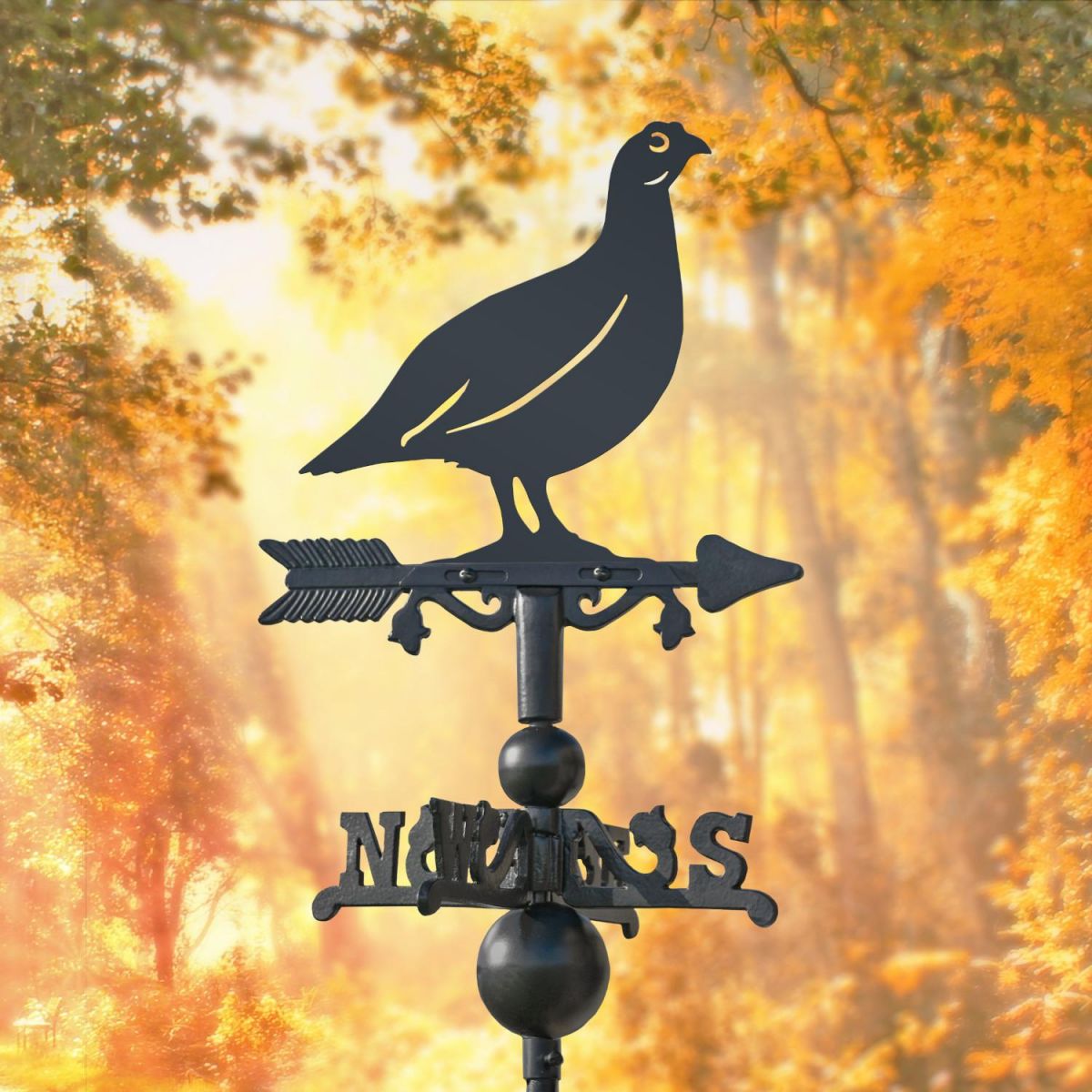 Miniature Weathervane with Red Grouse Motif