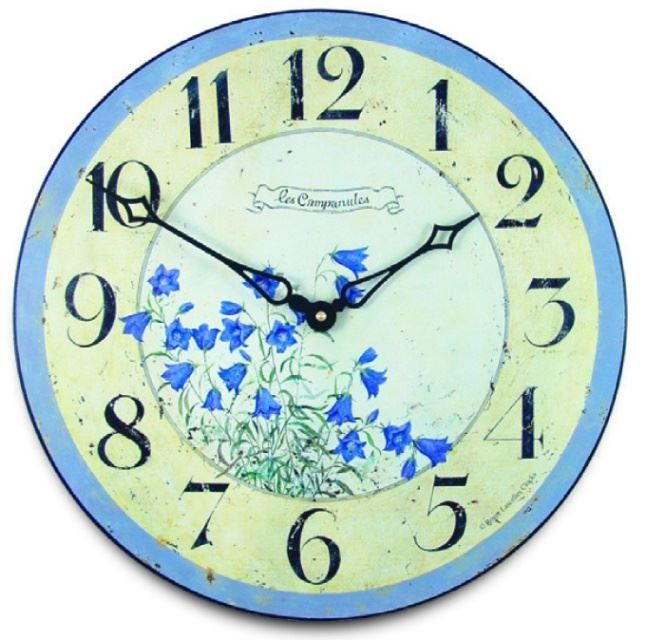 Traditional Bluebells Design Wall Clock 