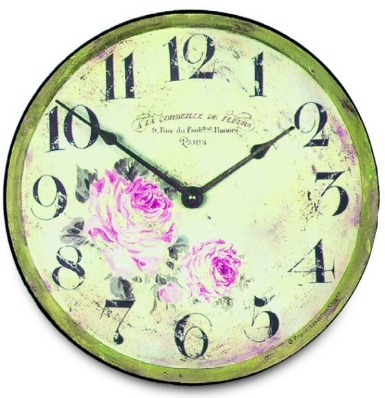 Rustic French Florist Wall Clock 