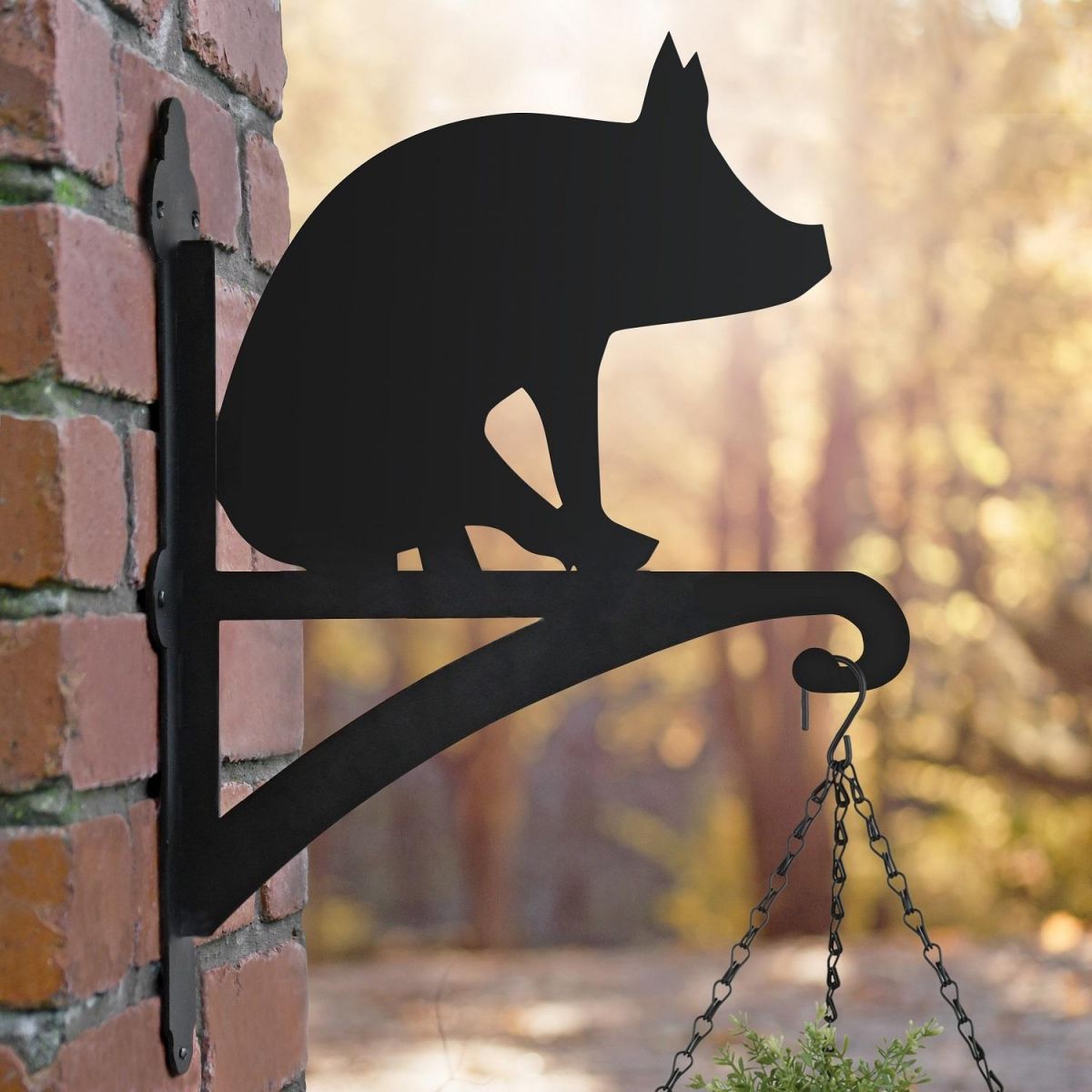 Pig Hanging Basket Bracket Outdoors 